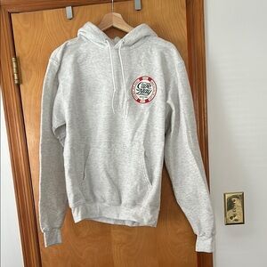 Like New Cape May Brewing Co. Heather Gray Hoodie with Logo Design